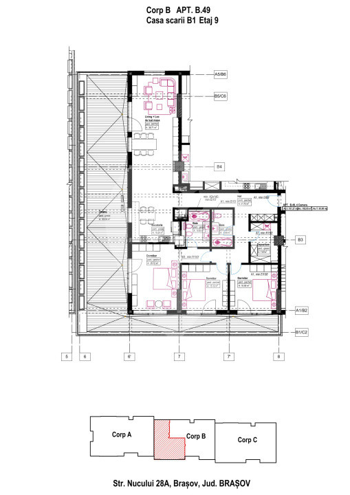 Carpathia Residence- Apartament 4 camere-Decomandat| 151,27 m² 