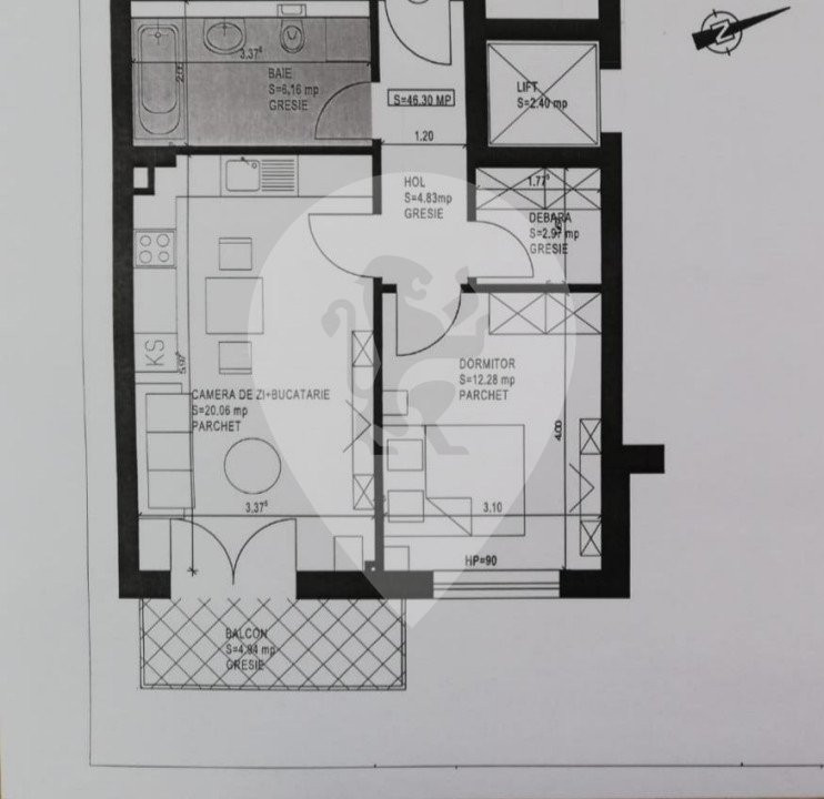 Apartament 2 camere 47 mp | Complex Grandis