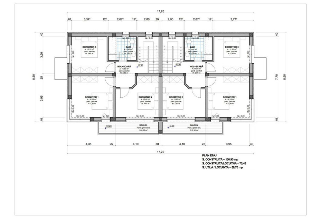 Casă de tip duplex Ghimbav
