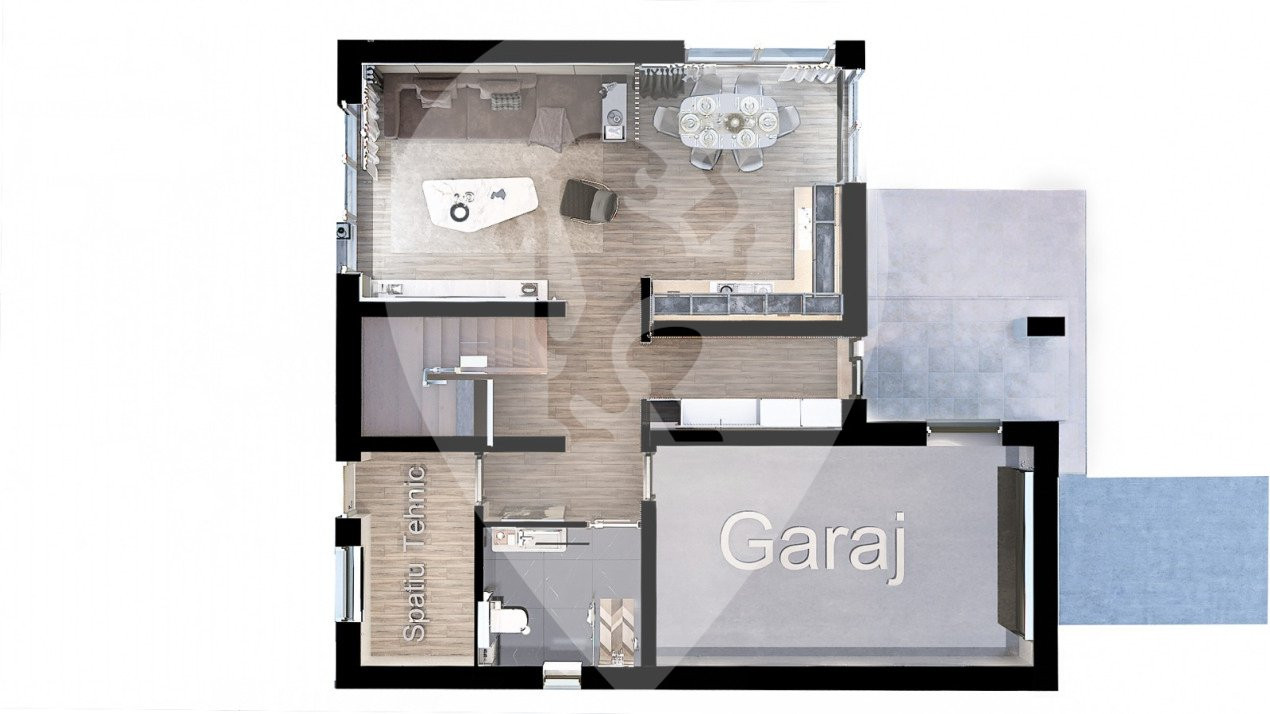 Casa 4 Camere 149 mpu | Teren 621 | Bod