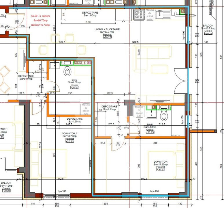 Apartament  Amenajat LUX 7/7, Soho + 2 locuri de parcare subterane