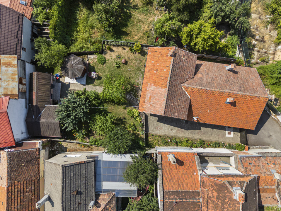 Casa singur in curte Schei