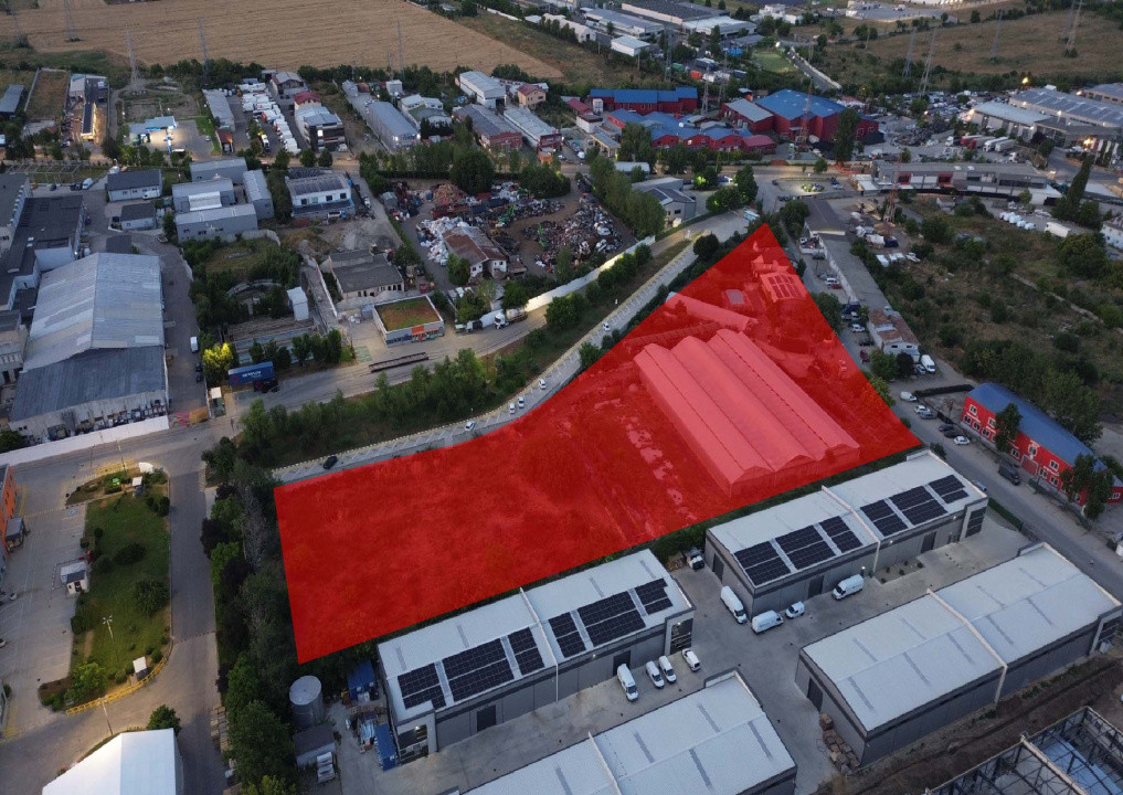 Teren generos- 9000mp- zona preponderent industrial/logistic- Popesti Leordeni