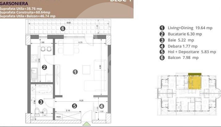 Garsoniera spatioasa- complex rezidential modern | Predare 2026